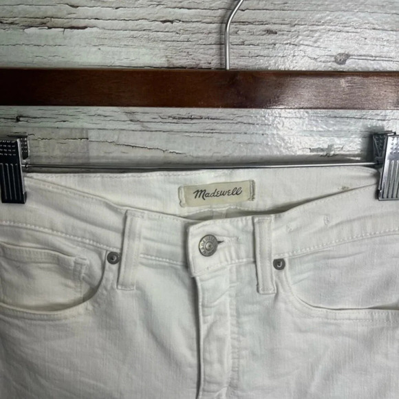 Madewell 9” High-Rise Skinny Crop  Jeans white size 25 - Picture 5 of 9